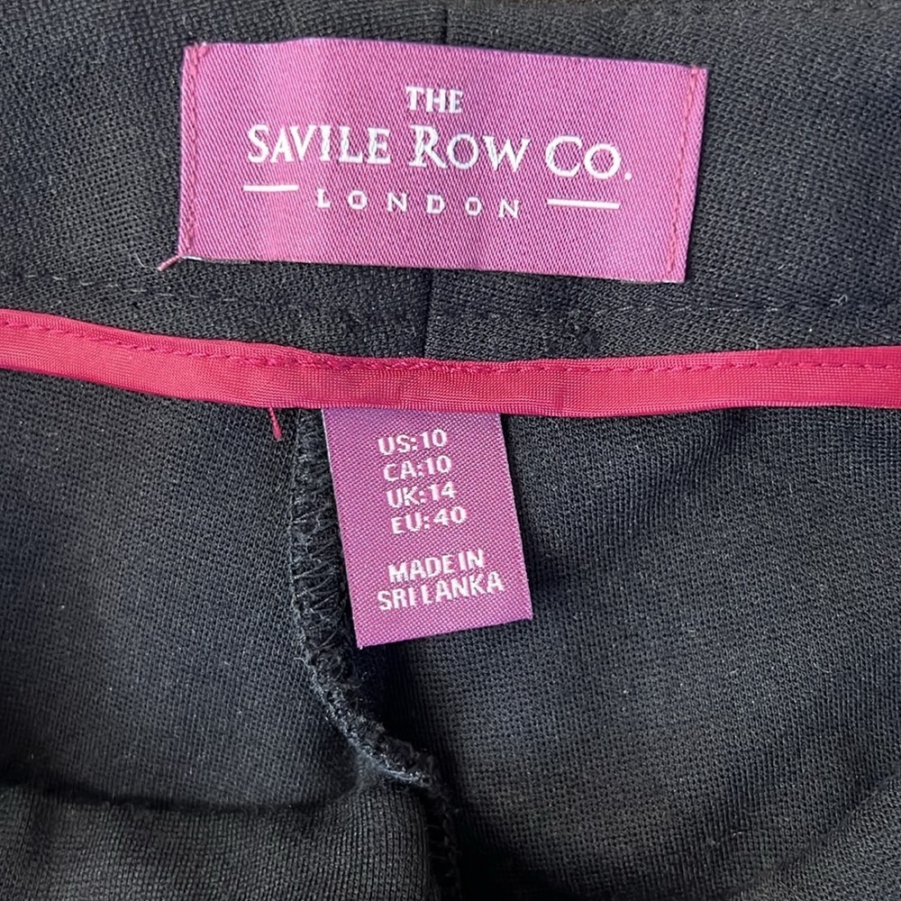 The Savile Row Co. London Women’s Black fitted ponte style pants. Size 10 - Picture 5 of 8